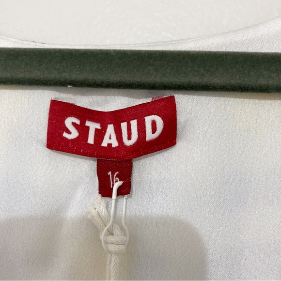 Staud Milla Gingham Daisy Mini Dress Size 16 NWT - Picture 6 of 15